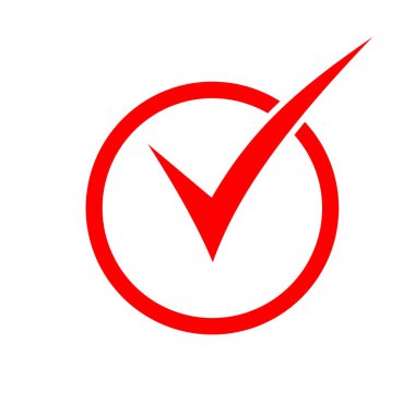 Simge vektörünü kontrol et. İşaret simgesini işaretle. kontrol listesi simgesi