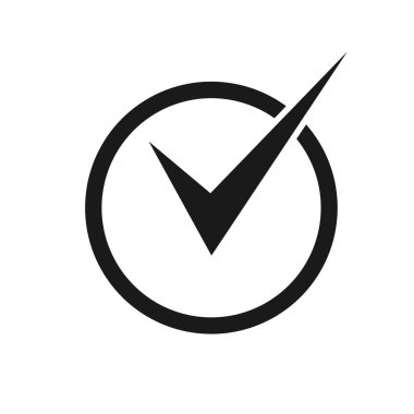 Simge vektörünü kontrol et. İşaret simgesini işaretle. kontrol listesi simgesi