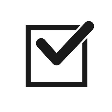 Simge vektörünü kontrol et. İşaret simgesini işaretle. kontrol listesi simgesi