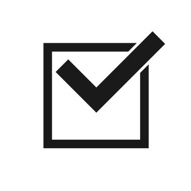 Simge vektörünü kontrol et. İşaret simgesini işaretle. kontrol listesi simgesi