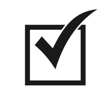 Simge vektörünü kontrol et. İşaret simgesini işaretle. kontrol listesi simgesi