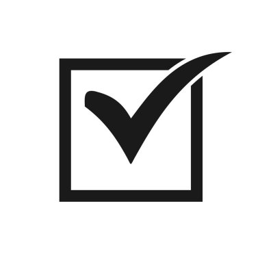 Simge vektörünü kontrol et. İşaret simgesini işaretle. kontrol listesi simgesi