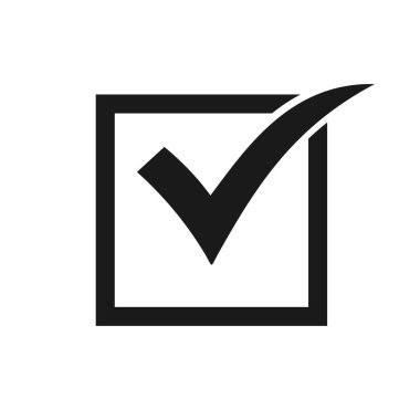 Simge vektörünü kontrol et. İşaret simgesini işaretle. kontrol listesi simgesi