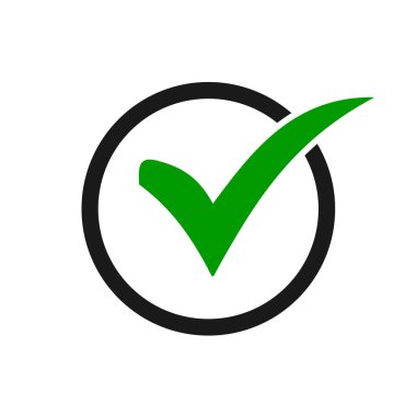 Simge vektörünü kontrol et. İşaret simgesini işaretle. kontrol listesi simgesi