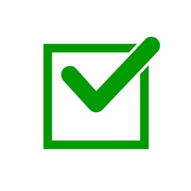 Simge vektörünü kontrol et. İşaret simgesini işaretle. kontrol listesi simgesi