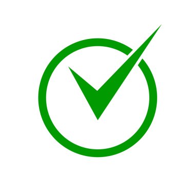 Simge vektörünü kontrol et. İşaret simgesini işaretle. kontrol listesi simgesi