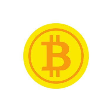 Bitcoin simgesi seti. Şifreli para birimi sembolü. Engelleme zinciri. Kripto para birimi