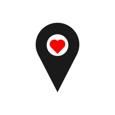 Pin simgesi vektörü. Konum simgesi. Harita işaretleyici simgesi