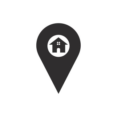 Pin simgesi vektörü. Konum simgesi. Harita işaretleyici simgesi