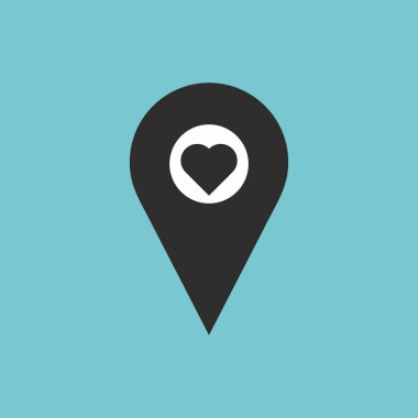 Pin simgesi vektörü. Konum simgesi. Harita işaretleyici simgesi