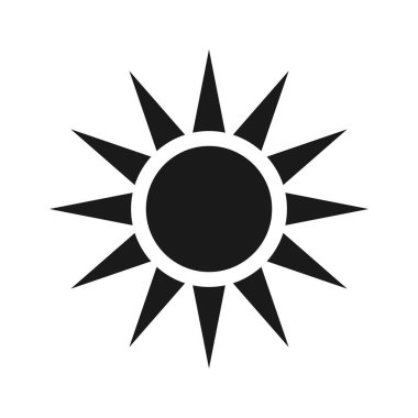 Güneş ikonu vektörü. güneş çizgisi vektör simgesi