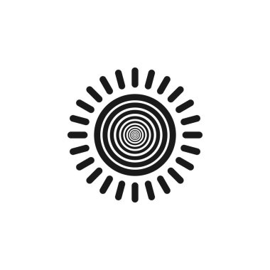 Güneş ikonu vektörü. güneş çizgisi vektör simgesi