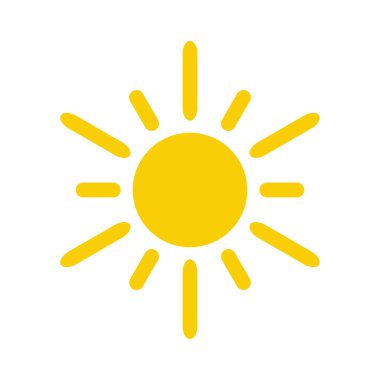 Güneş ikonu vektörü. güneş çizgisi vektör simgesi