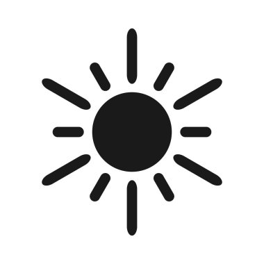 Güneş ikonu vektörü. güneş çizgisi vektör simgesi