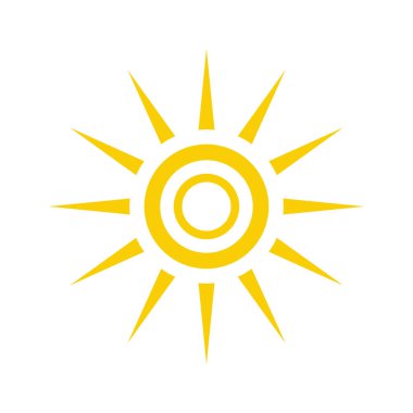 Güneş ikonu vektörü. güneş çizgisi vektör simgesi