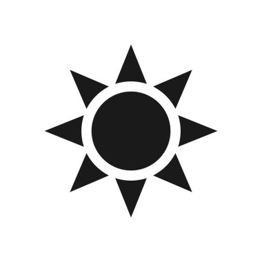 Güneş ikonu vektörü. güneş çizgisi vektör simgesi