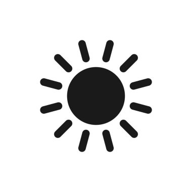 Güneş ikonu vektörü. güneş çizgisi vektör simgesi