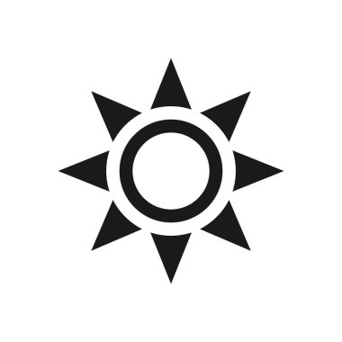 Güneş ikonu vektörü. güneş çizgisi vektör simgesi