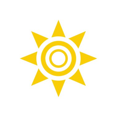 Güneş ikonu vektörü. güneş çizgisi vektör simgesi