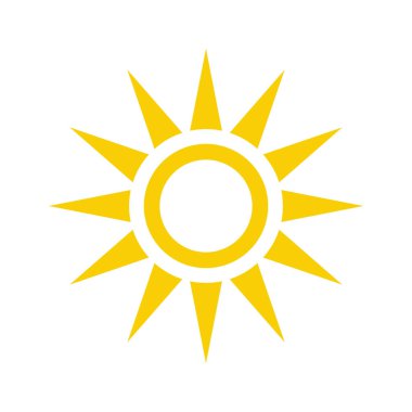 Güneş ikonu vektörü. güneş çizgisi vektör simgesi