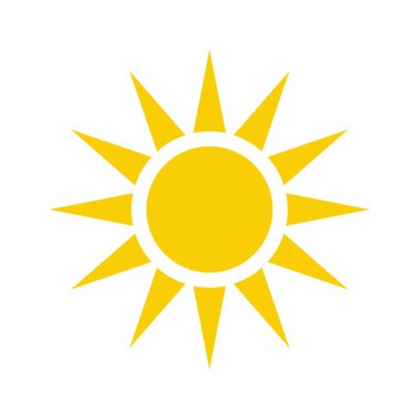 Güneş ikonu vektörü. güneş çizgisi vektör simgesi