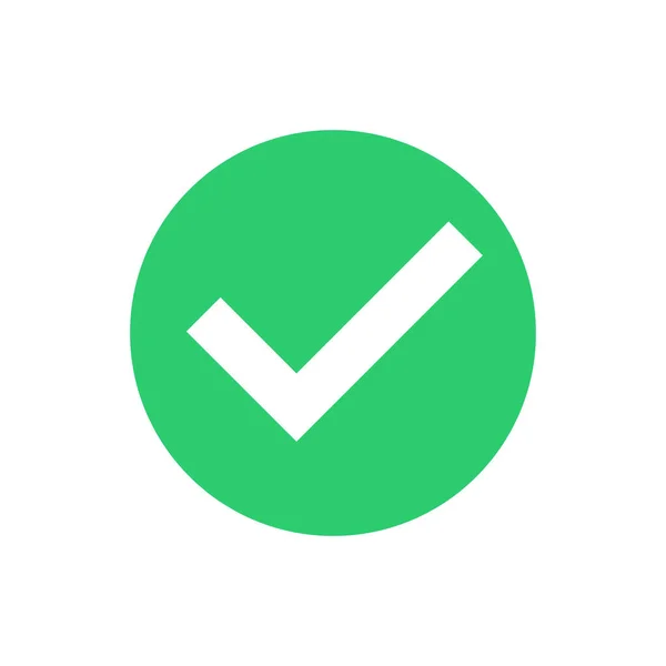 Comprobar Vector Icono Marca Verificación Icono Icono Del Botón Lista — Vector de stock