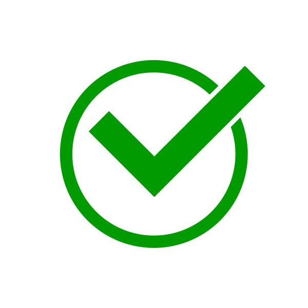 Icon Vektor Prüfen Häkchen Setzen Symbol Für Checkliste — Stockvektor
