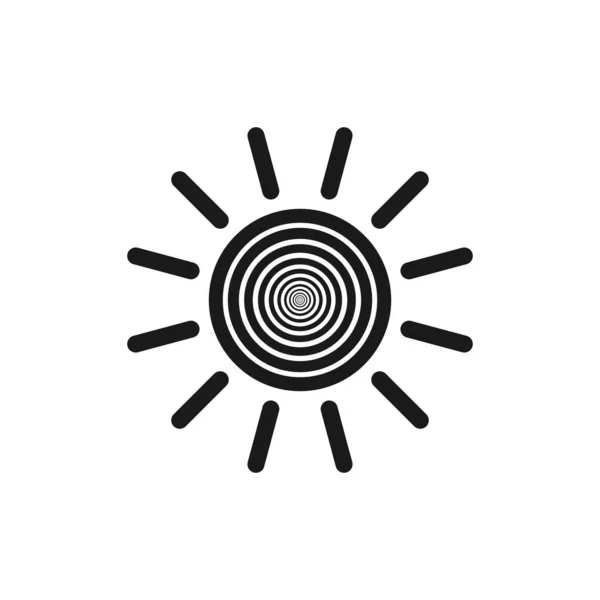 Vektor Sluneční Ikony Ikona Vektoru Sluneční Čáry — Stockový vektor