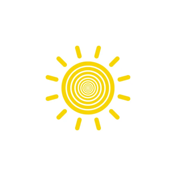 Vector Icono Del Sol Línea Solar Vector Icono — Vector de stock