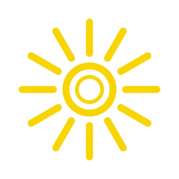 Güneş Ikonu Vektörü Güneş Çizgisi Vektör Simgesi — Stok Vektör