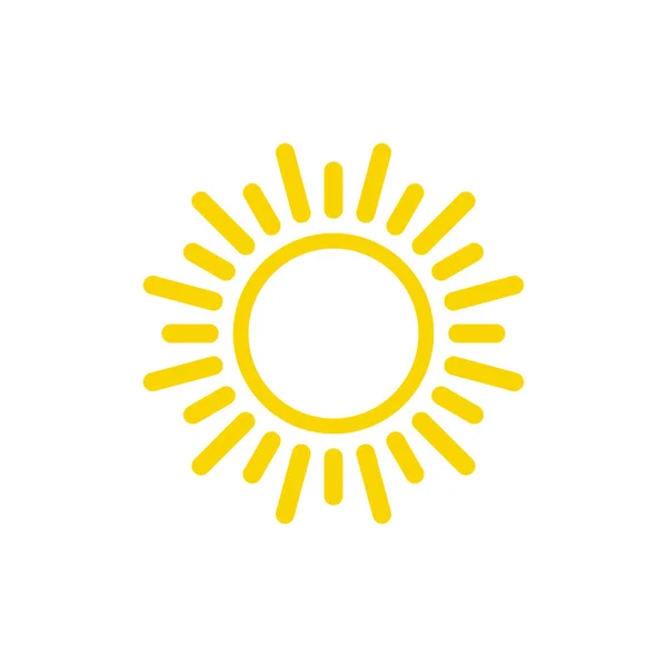 Zon Icoon Vector Zonlijn Vector Pictogram — Stockvector