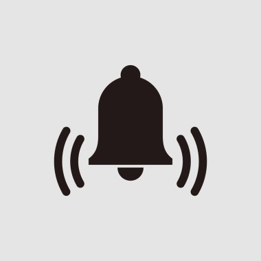 Bell Simgesi vektörü. Web sitenizin tasarımı için bildirim sembolü