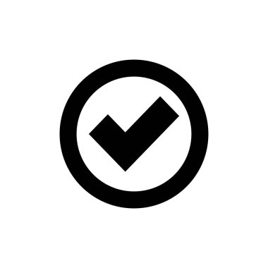 Simge vektörünü kontrol et. İşaret simgesini işaretle. kontrol listesi simgesi