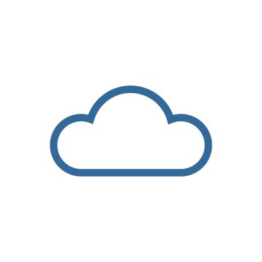 Bulut vektör simgesi. Bulut simgesi illüstrasyon vektör sembolü