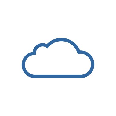 Bulut vektör simgesi. Bulut simgesi illüstrasyon vektör sembolü