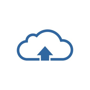 Bulut vektör simgesi. Bulut simgesi illüstrasyon vektör sembolü