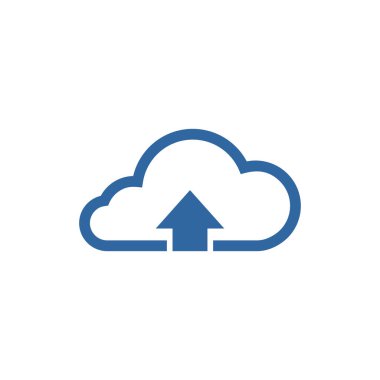 Bulut vektör simgesi. Bulut simgesi illüstrasyon vektör sembolü