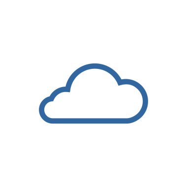 Bulut vektör simgesi. Bulut simgesi illüstrasyon vektör sembolü