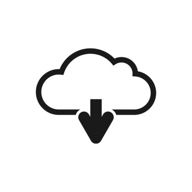 Bulut vektör simgesi. Bulut simgesi illüstrasyon vektör sembolü