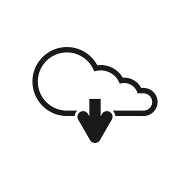 Bulut vektör simgesi. Bulut simgesi illüstrasyon vektör sembolü