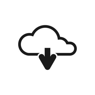 Bulut vektör simgesi. Bulut simgesi illüstrasyon vektör sembolü