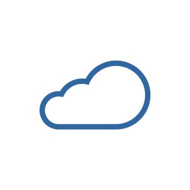 Bulut vektör simgesi. Bulut simgesi illüstrasyon vektör sembolü