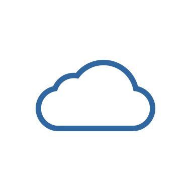 Bulut vektör simgesi. Bulut simgesi illüstrasyon vektör sembolü