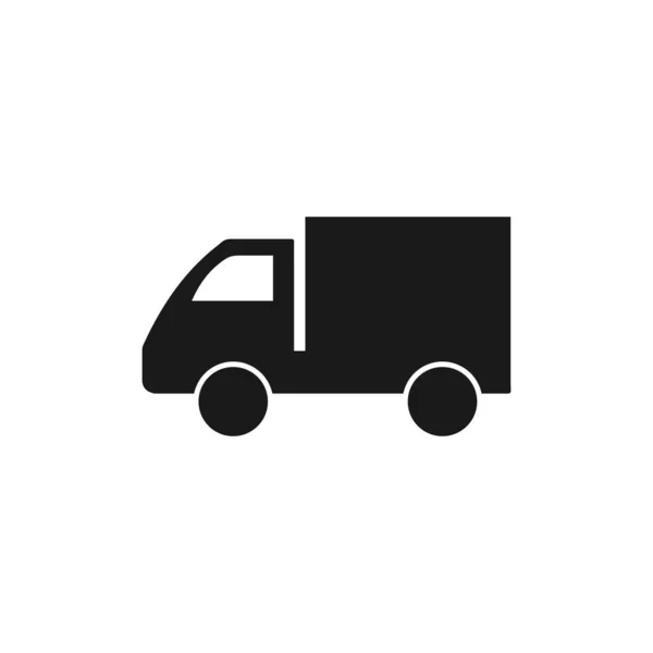 トラックのアイコン 配送アイコン アプリやウェブのための高速配送トラックフラットアイコン — ストックベクタ