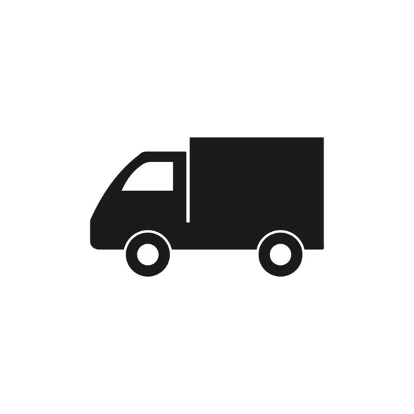 卡车图标 交付图标 快速送货卡车平面图标的应用程序和网络 — 图库矢量图片