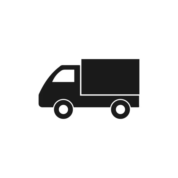 トラックのアイコン 配送アイコン アプリやウェブのための高速配送トラックフラットアイコン — ストックベクタ