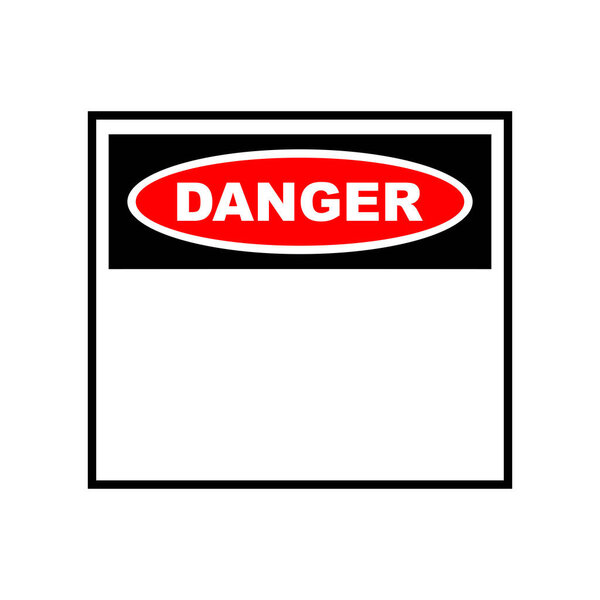 Danger sign. The attention icon. Danger symbol. Vector attention sign with exclamation mark icon. Risk sign vector illustration.