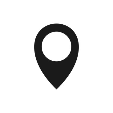 Pin simgesi vektörü. Konum simgesi. Harita işaretleyici simgesi