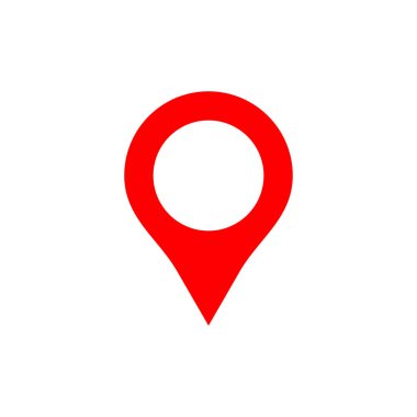 Pin simgesi vektörü. Konum simgesi. Harita işaretleyici simgesi