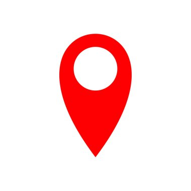 Pin simgesi vektörü. Konum simgesi. Harita işaretleyici simgesi